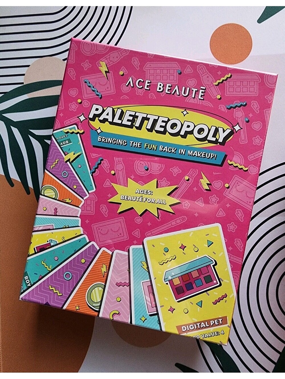 Ace Beaute Paletteopoly Slumber Party Palette & Card Game 24 Colorful Eyeshadows